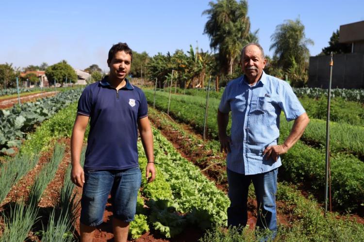 Horta urbana é herança de amor pela produção de hortaliças