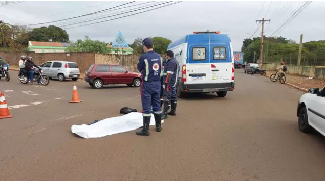 Motociclista morre atropelado por caminhão no Bairro Universitário