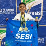 Aluno da Escola Sesi fatura medalhas no estadual de karatê olímpico