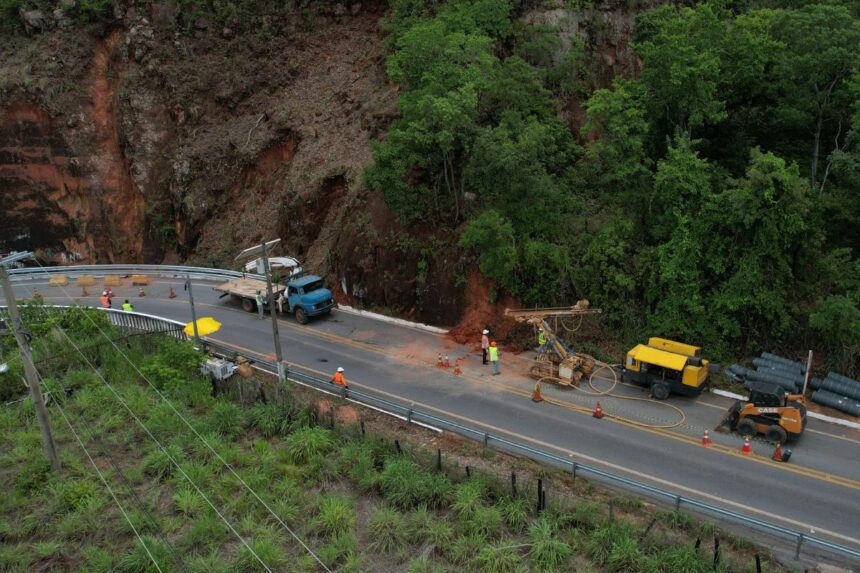 Tráfego na região será interrompido das 8h às 14h, de segunda a sábado, para realização dos trabalhos. (Foto: Daniel Berigo/Secom-MT)