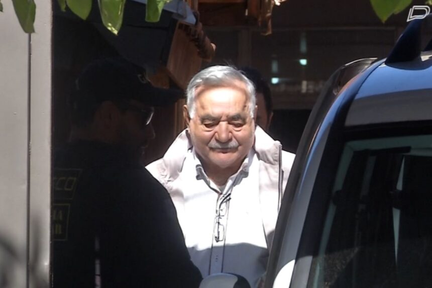 Francisco Cezário, presidente da FFMS (Federação de Futebol de Mato Grosso do Sul), preso durante operação Cartão Vermelho, do Gaeco, em Campo Grande (Foto: Mateus Nunes)