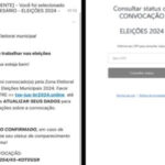 Email falso convocando mesários e site fraudulento (Divulgação/TRE)