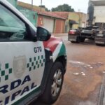 O motorista permaneceu no local para aguardar a chegada da guarnição. (Foto: Guarda Municipal VG)