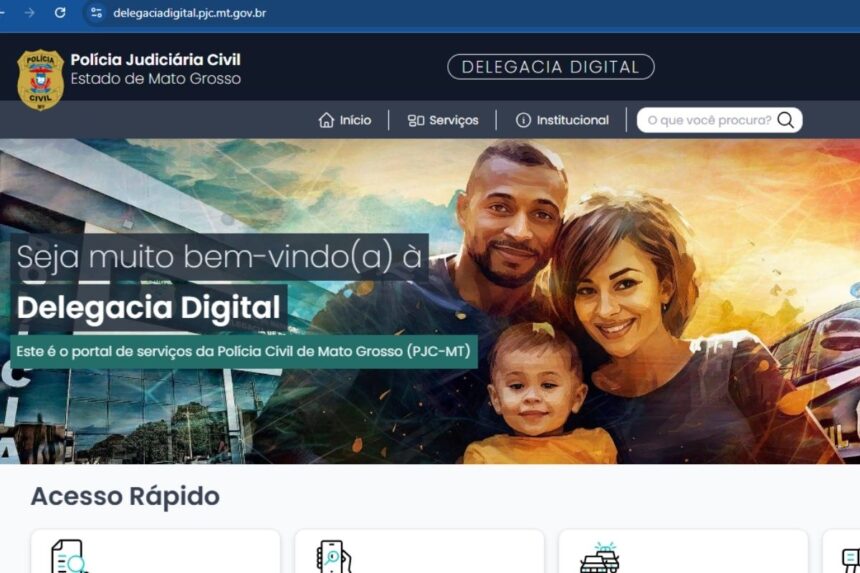 Delegacia Digital: ferramenta deve auxiliar e agilizar o registro de ocorrências de casa, pelo computador ou pelo celular. (Foto: Captura de tela/ Nathalia Okde)